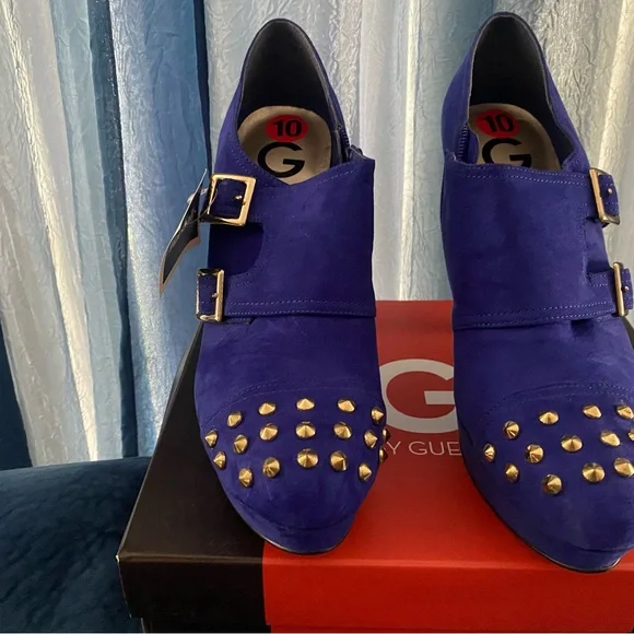 New Cobalt blue studded heels - Picture 1 of 2